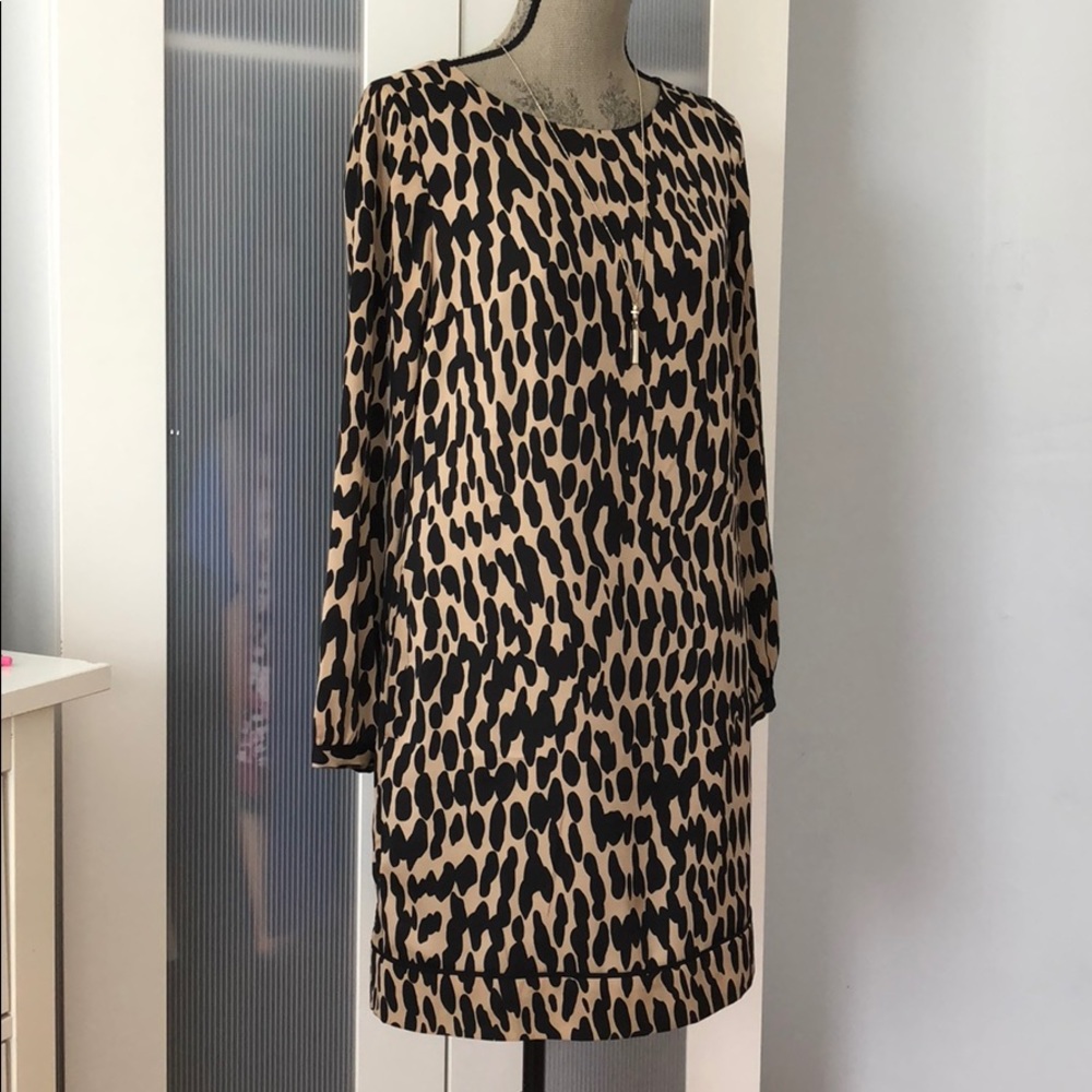 LOFT leopard dress size 8
